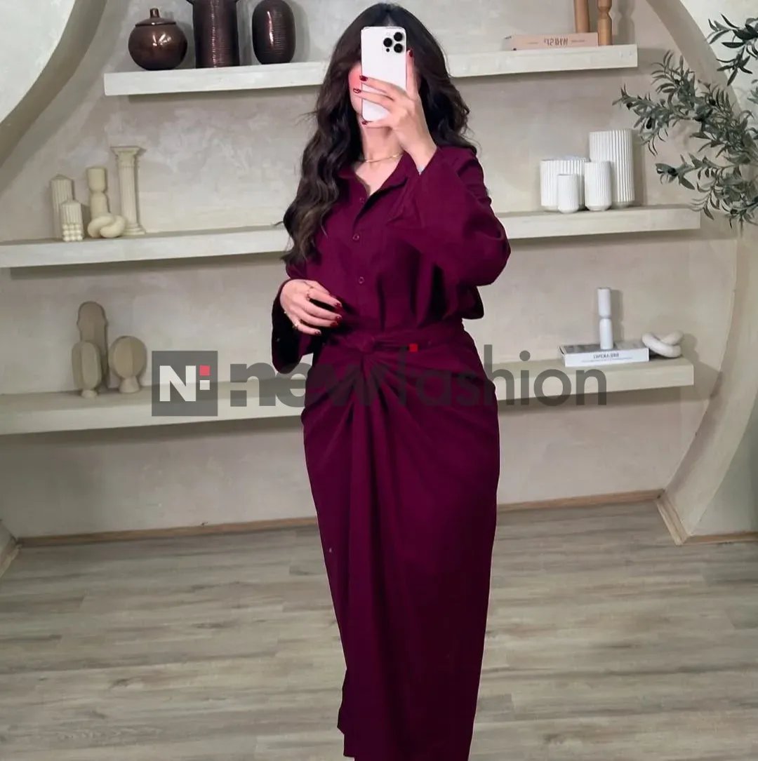 Ensemble Drapé Bordeaux: طقم الأناقة الخالدة لإطلالة ساحرة